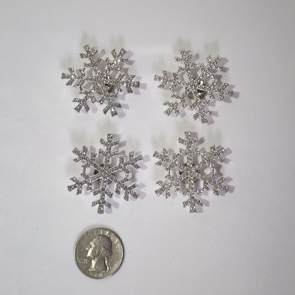 One Snowflake RHINESTONE Croc Shoe Charm - Picture 2 of 4